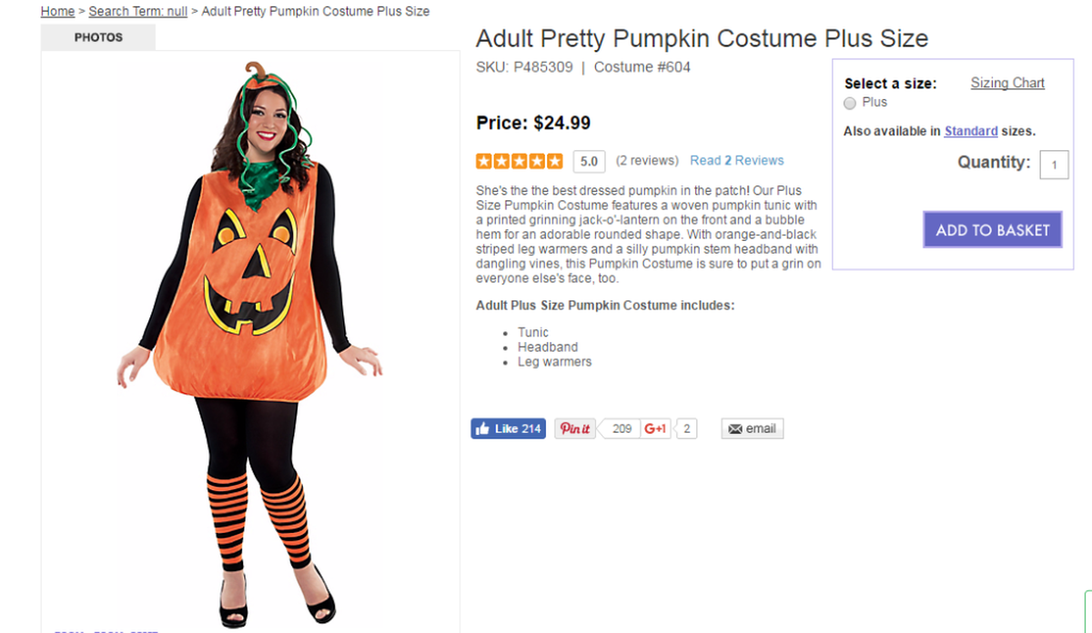 From the Party City website.