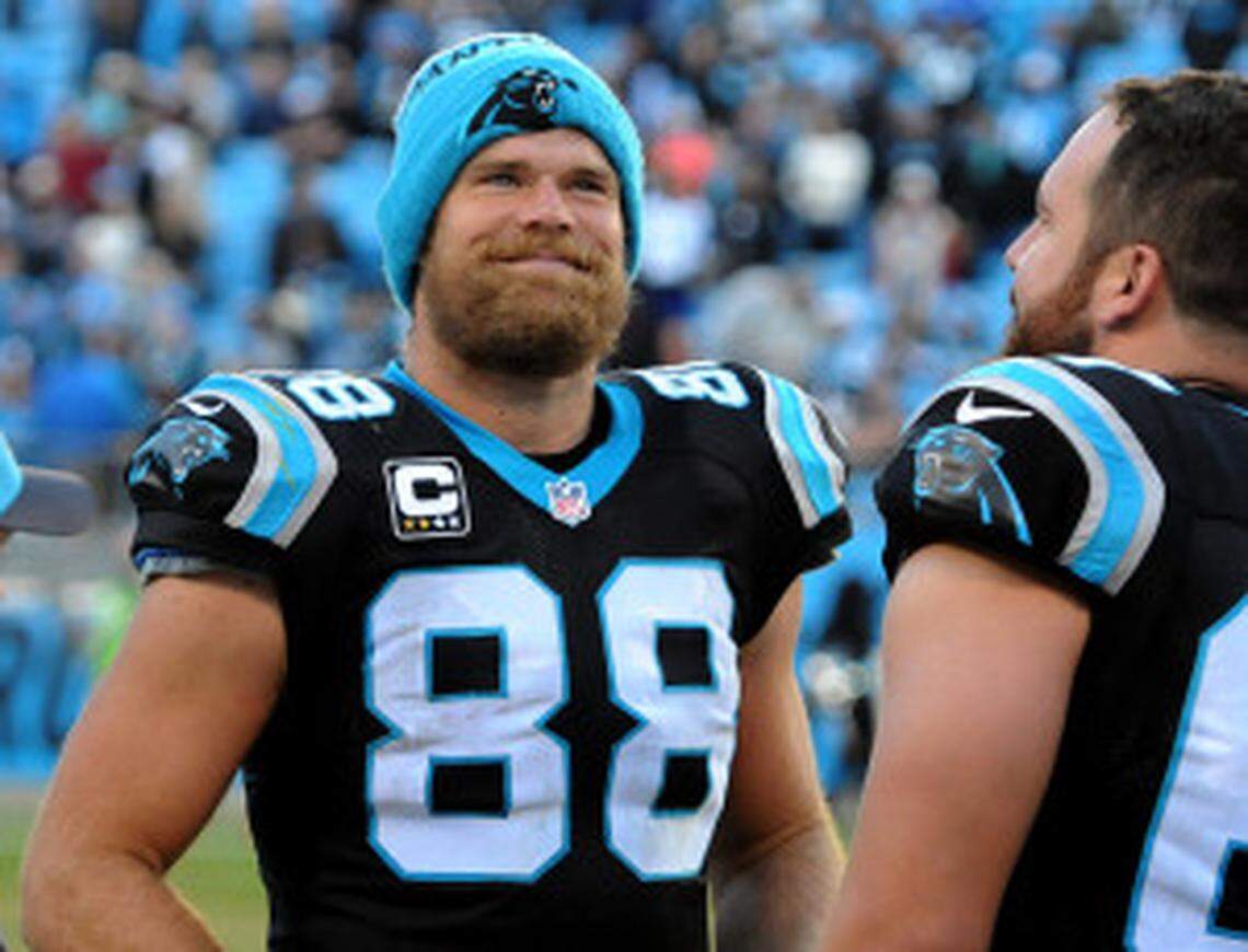 Panthers tight end Greg Olsen had three straight 1,000-yard receiving seasons for Carolina from 2014-16.