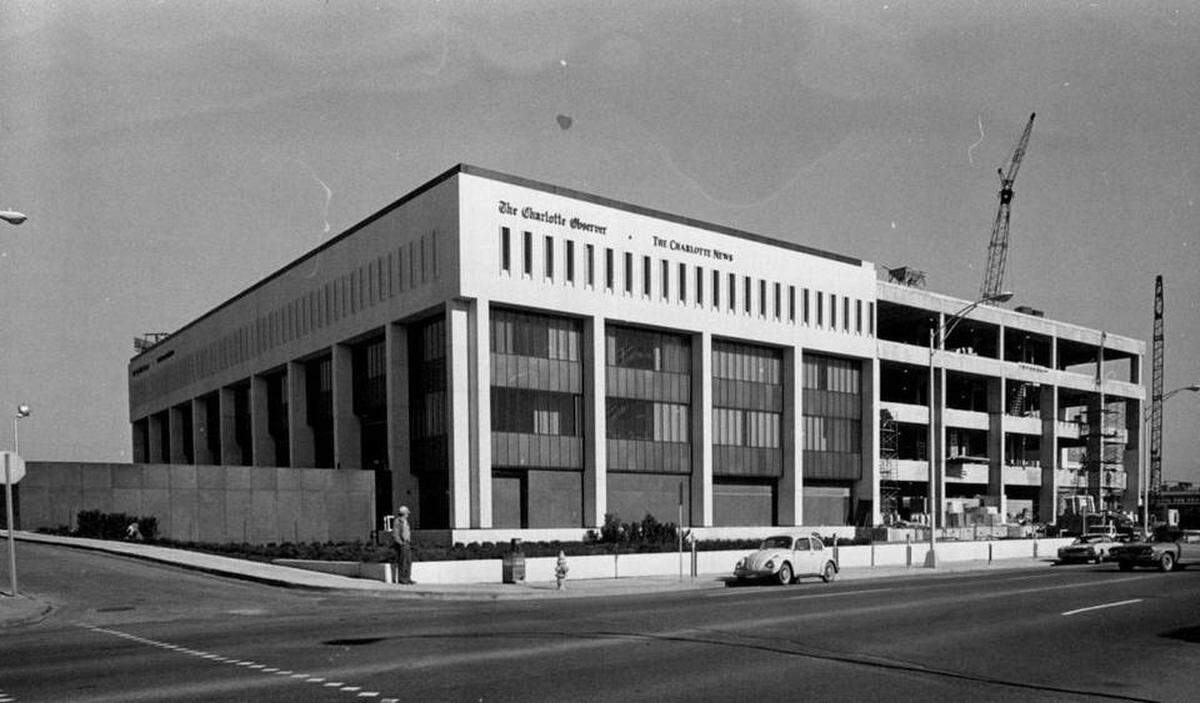 The current building, half built.