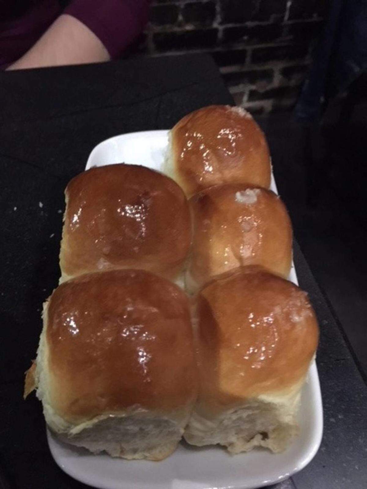 The warm malted wheat rolls at Crawford &amp; Son in Raleigh are $6.Photo by Kathleen Purvis