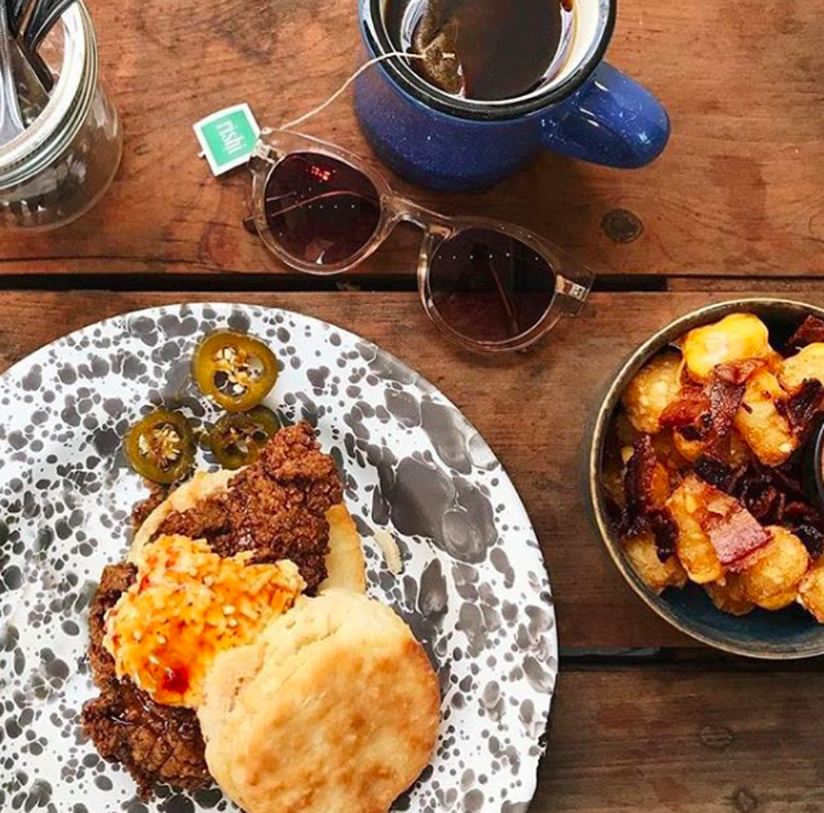 The Chicken.Set. Go. biscuit at Holler &amp; Dash. Courtesy of @holleranddash on Instagram