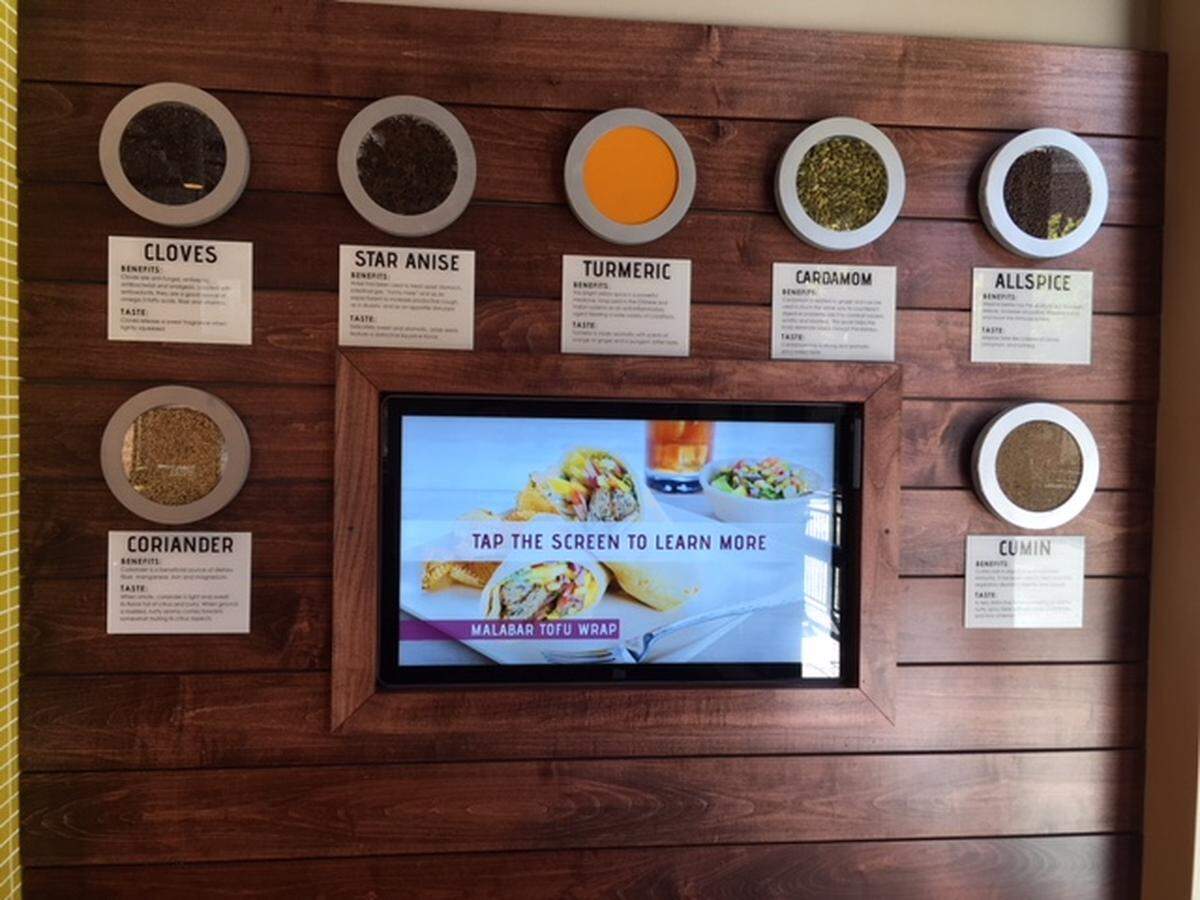 Interactive menu. Photo by Katie Toussaint