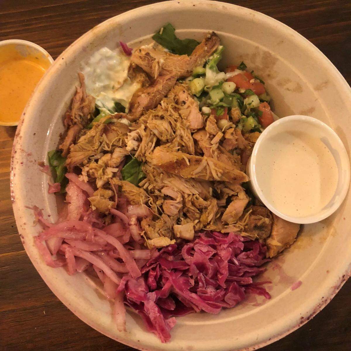 Salad at Yafo Kitchen. Photo by Christy Core Harris.
