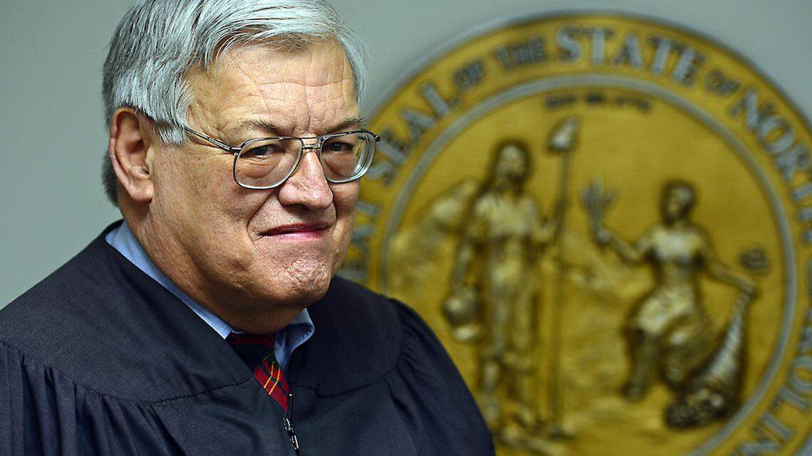 Judge Richard Boner presides over a trial at the Gaston County Courthouse Friday, Dec. 19,  2014.
