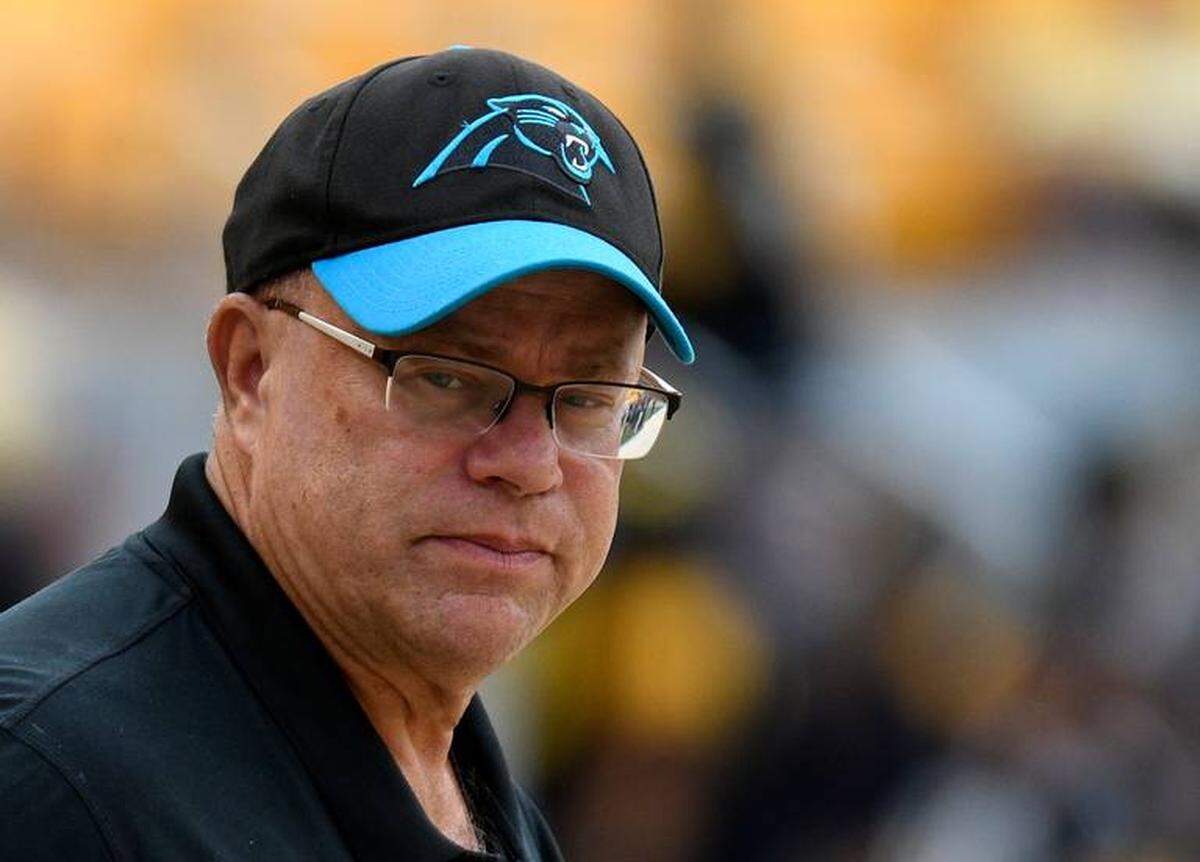 Photo by Don Wright/AP<br/>Carolina Panthers owner David Tepper