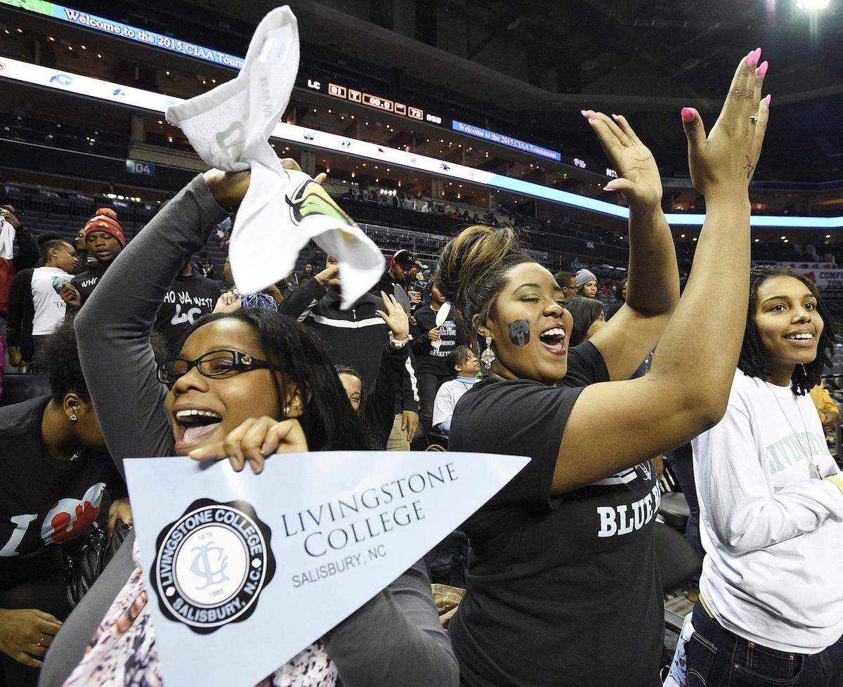 CharlotteFive archives<br/> Livingstone College students at CIAA 2015.