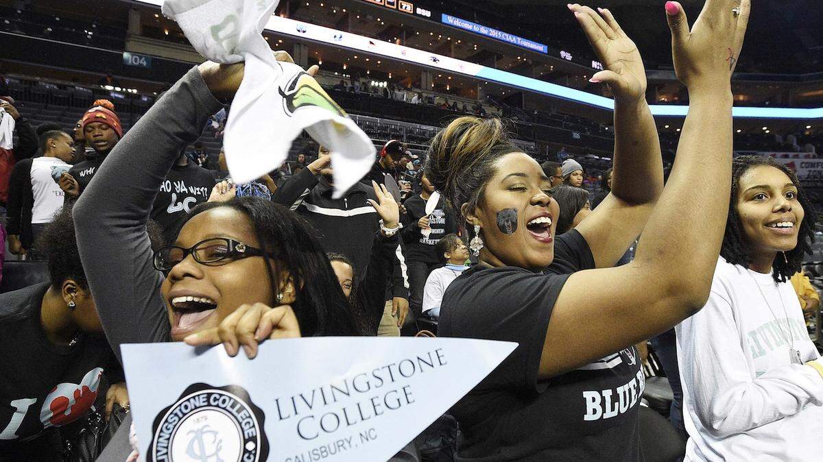CharlotteFive archives<br/> Livingstone College students at CIAA 2015.