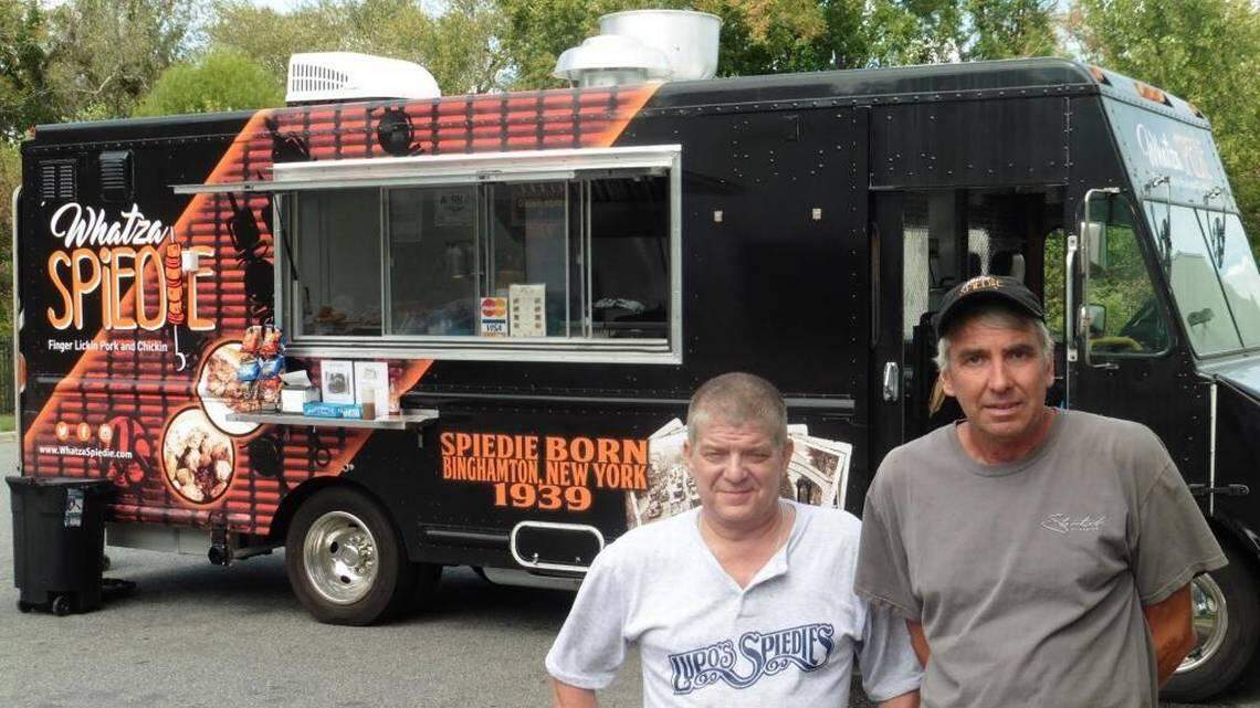 Shawn Dobozin from Vestal (left) and Rick Thomas from Binghamton bring a taste of Upstate New York to the Charlotte area.