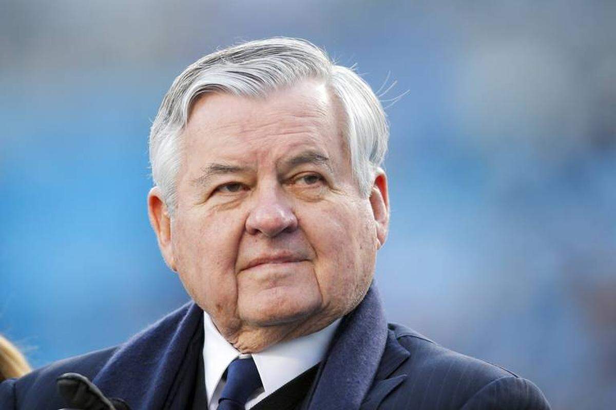 Former Carolina Panthers team owner Jerry Richardson. Photo by Chris Keane/ AP Images for Panini
