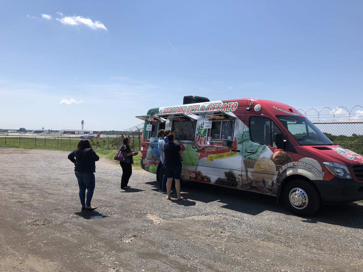 Repicci’s Real Italian Food Truck at Charlotte Douglas International Airport overlook. Photo courtesy of Charlotte Douglas International Airport.