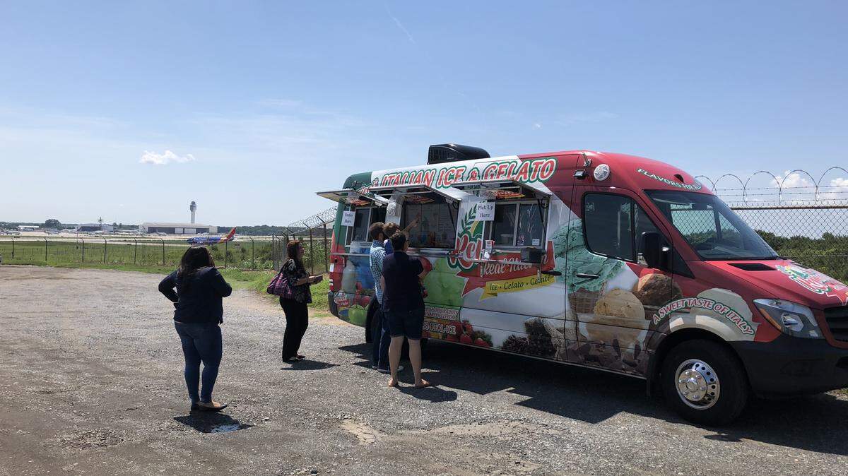 Repicci's Real Italian Food Truck at Charlotte Douglas International Airport overlook. Photo courtesy of Charlotte Douglas International Airport.