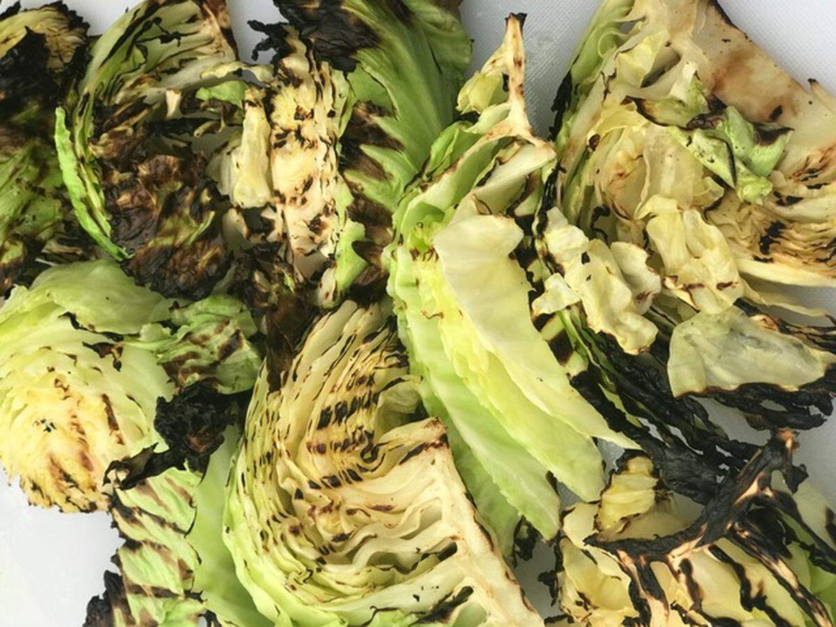 The start of the grilled slaw at Davidson Ice House