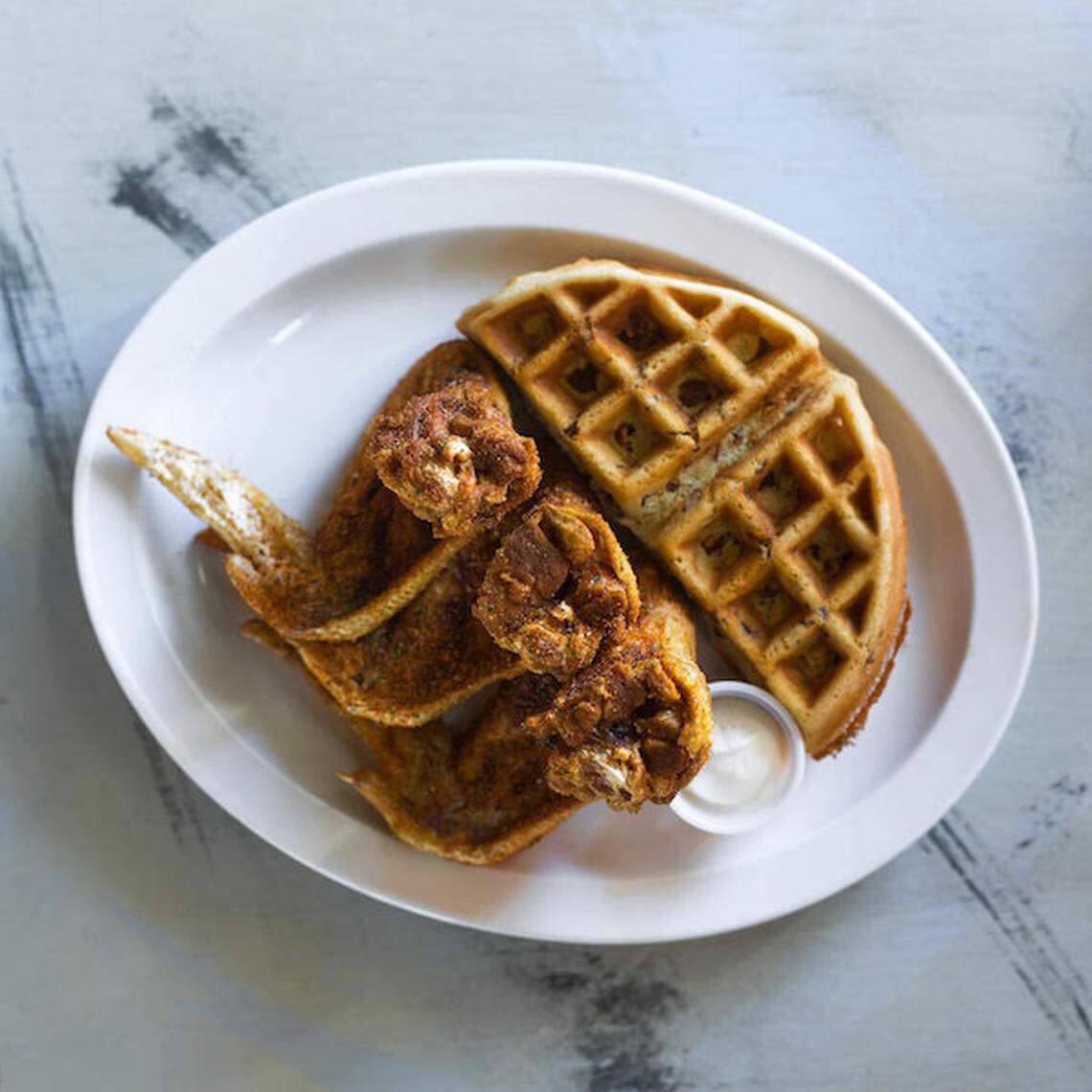 Waffles at the Yolk. 