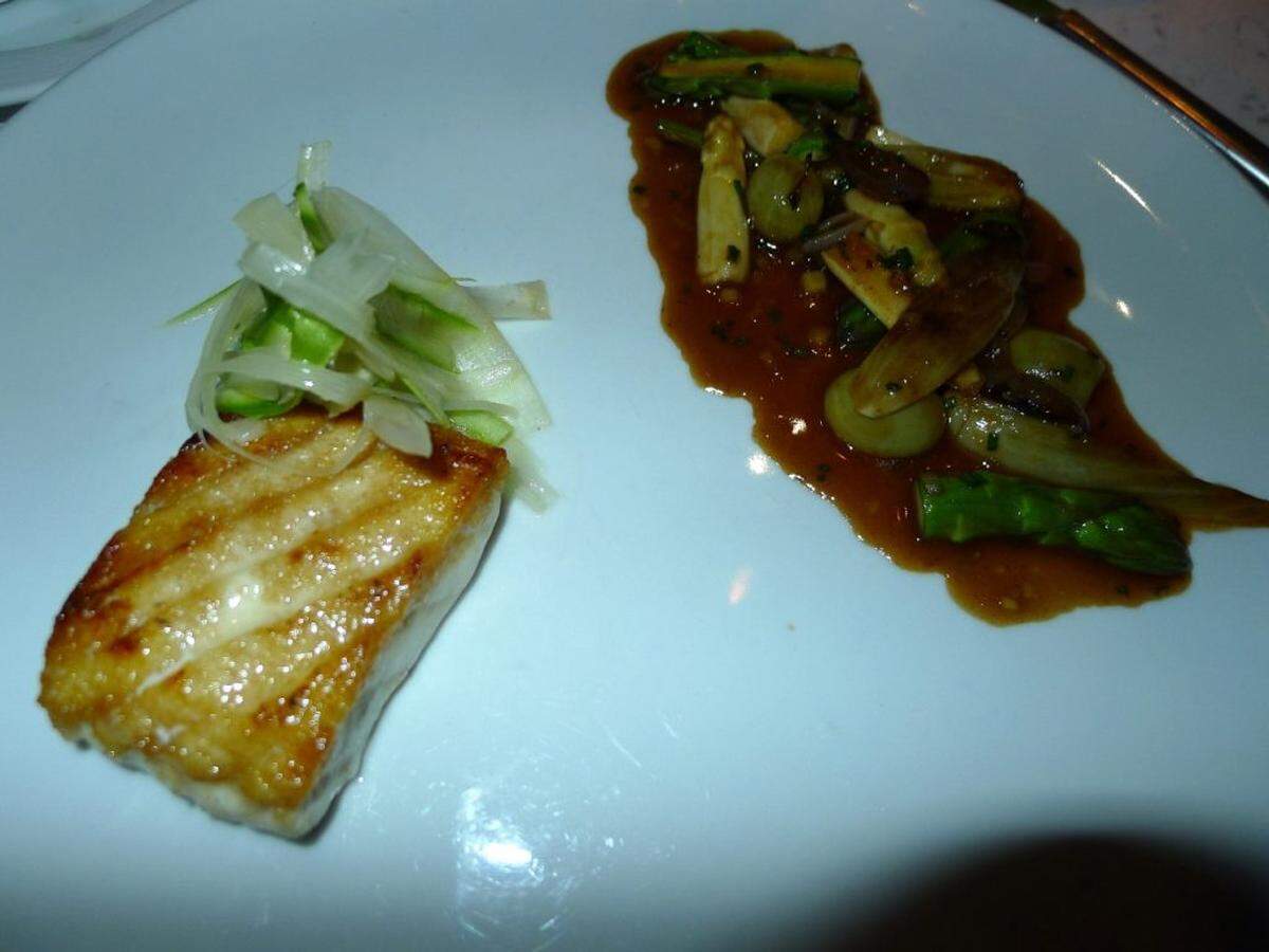Pacific West Coast Sturgeon with Asparagus Pearls