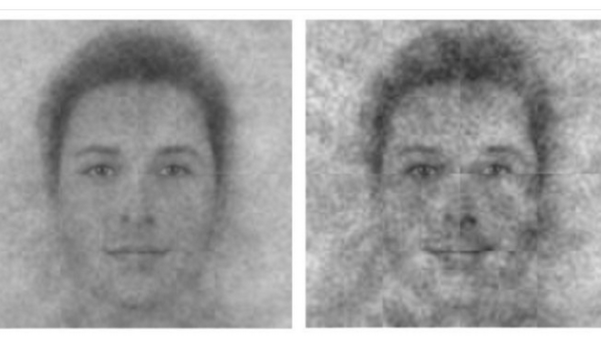 This is what some people think God looks like, based on a UNC Chapel Hill study. The image on the left is what young participants in the study imagined. The one on the right was imagined by older participants in the study.