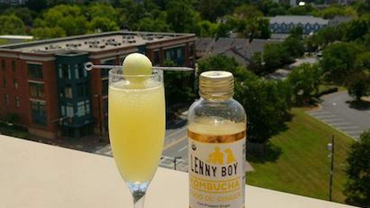 Mocktail featuring Lenny Boy kombucha. Photo by Larry Suggs