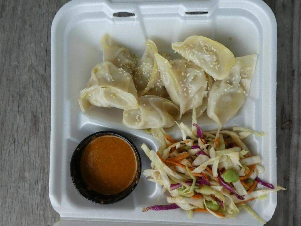 Momo dumplings are an Asian tradition, thought to have originated in Tibet. Photo by Tom Hanchett