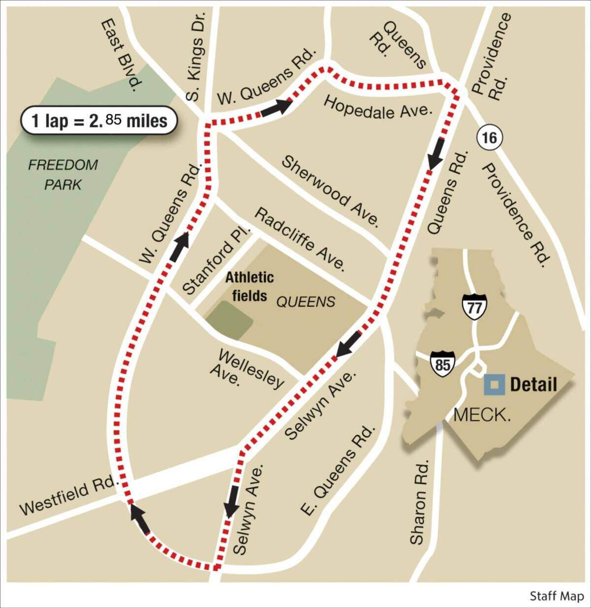 Booty Loop in Myers Park. Courtesy of the Charlotte Observer
