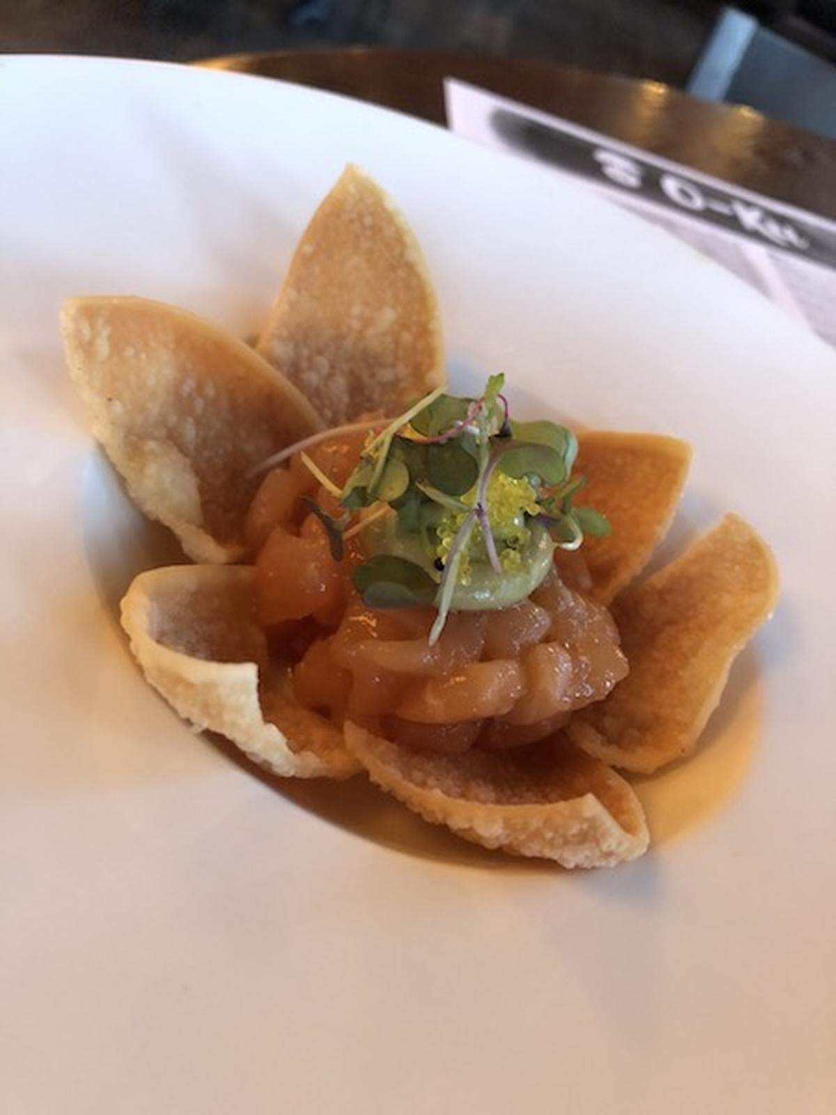 O-Ku salmon tartare. Photo by Ben Jarrell
