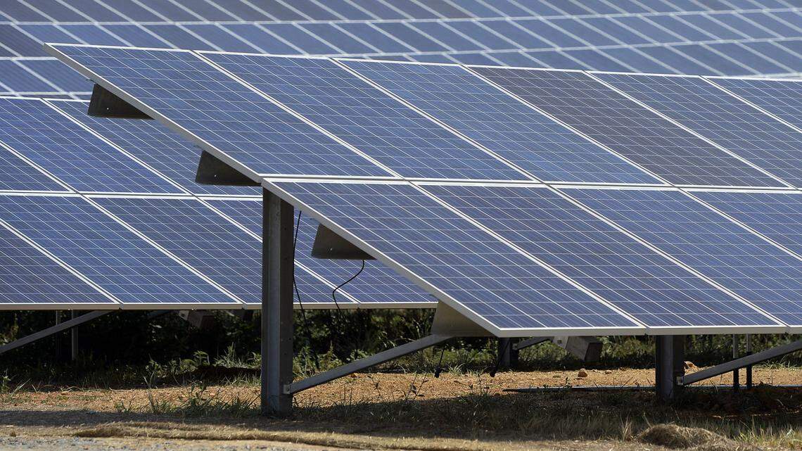North Carolina has the second-most installed solar energy in the Southeast, only trailing Floreida. This pohoto shows a solar farm in Montgomery County.