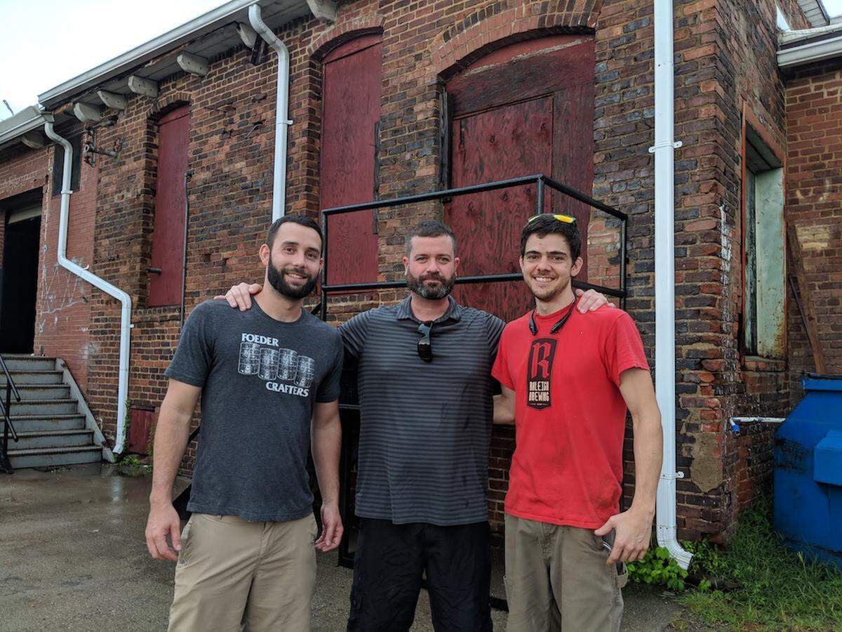 Photo by Jonathan Wells<br>Bart Roberts, Ford Craven and Jake Allen are opening Southern Strain Brewing Co.