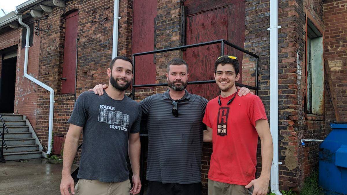 Photo by Jonathan Wells<br>Bart Roberts, Ford Craven and Jake Allen are opening Southern Strain Brewing Co.