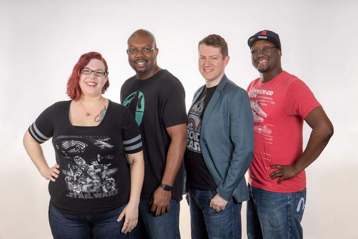 From left: Lesley Elsworth, Jermone Jackson, Brian Martin, Darryl Mansel. Photo courtesy of WFAE/Jeff Cravotta