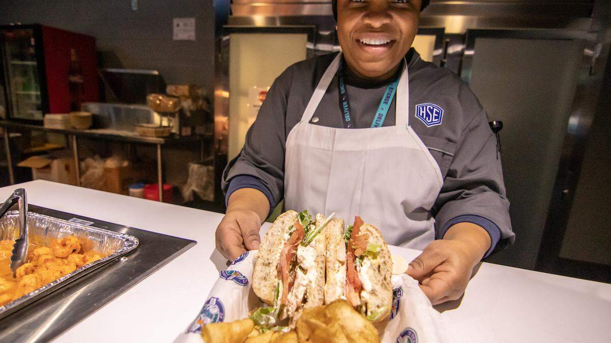 Alex Cason Photography<br/>Carrie Stewart of Spectrum Center's Goose Island Carvery Cart
