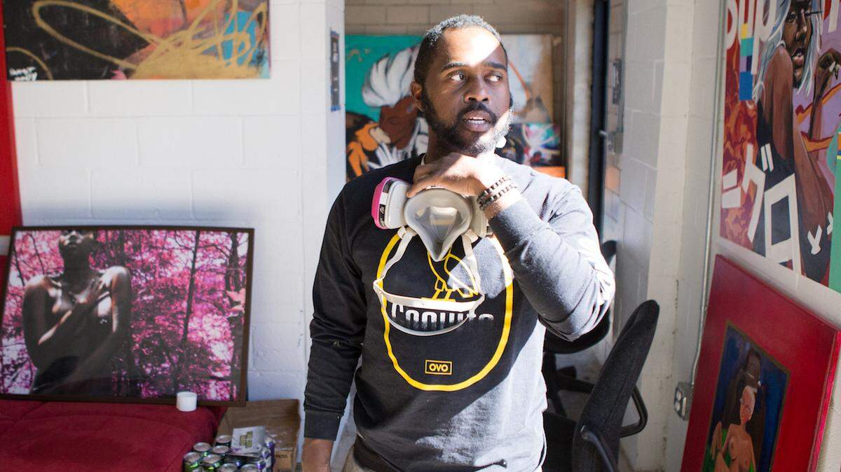 Dammit Wesley, artist and owner of BlkMrktCLT photography studio at Camp North End, created the “Let’s Talk Dammit” series for artists.