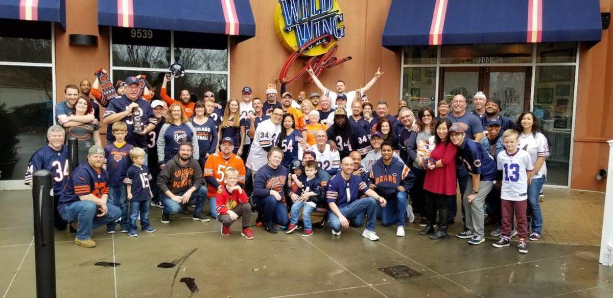 Photo courtesy of Andrew Salerno<br/>Chicago Bears Fanclub at Wild Wing Cafe