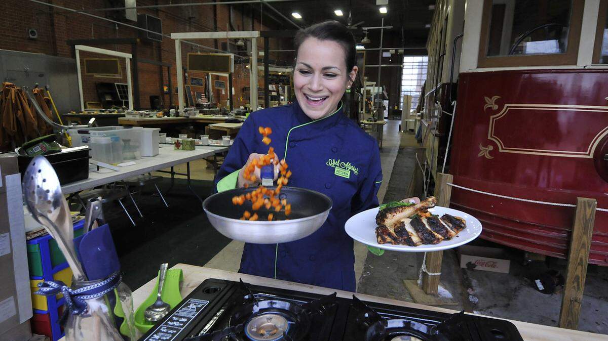 Chef Alyssa in action. Photo by Diedra Laird.
