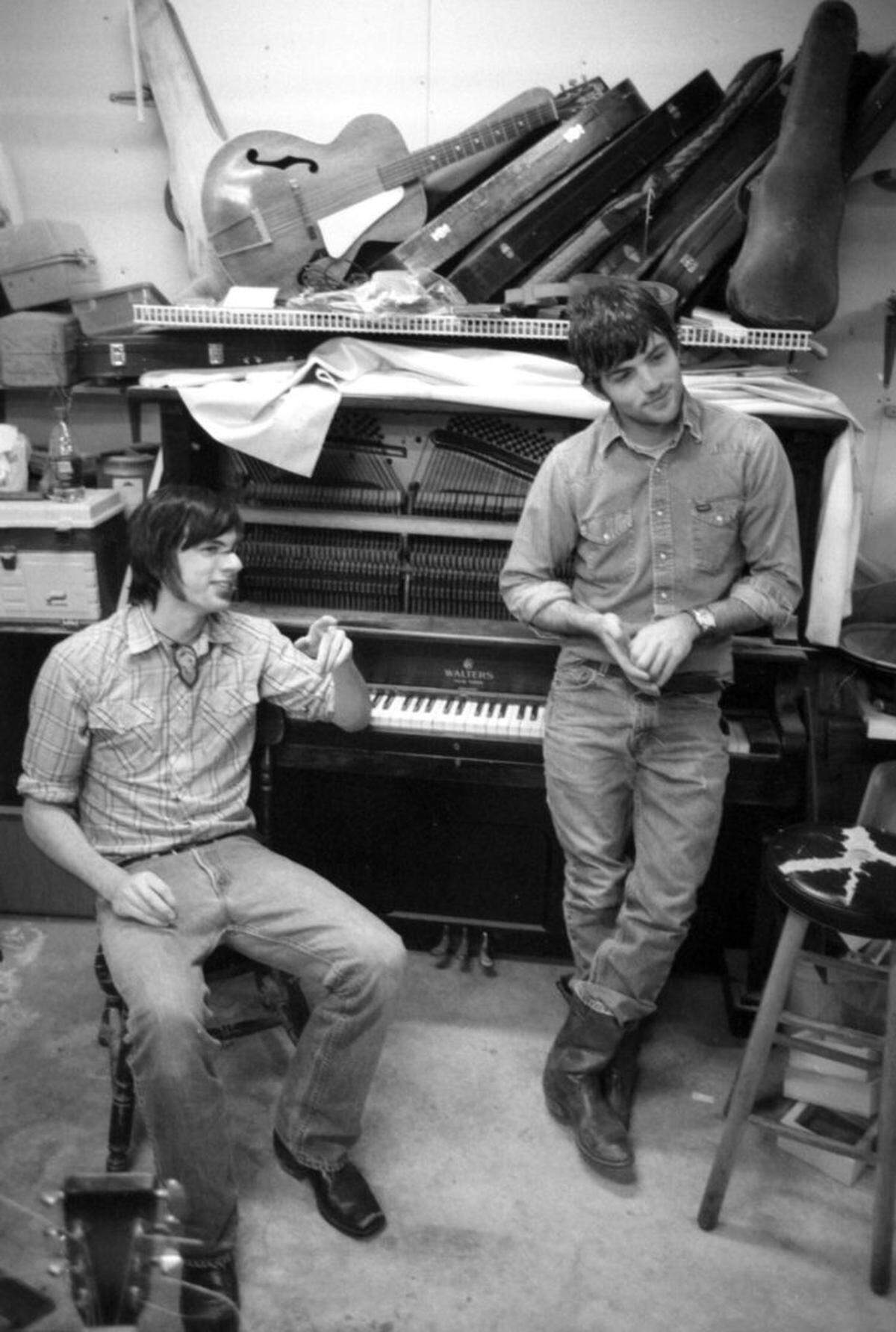 Daniel Coston's first photo session with the Avett Brothers in 2002.