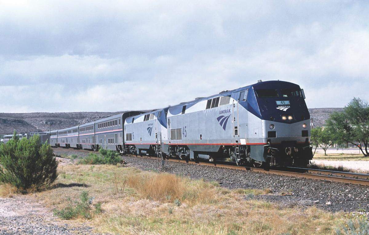 Photo courtesy of Amtrak<br/>The Sunset Limited train travels from New Orleans to San Antonio and then onto Los Angeles