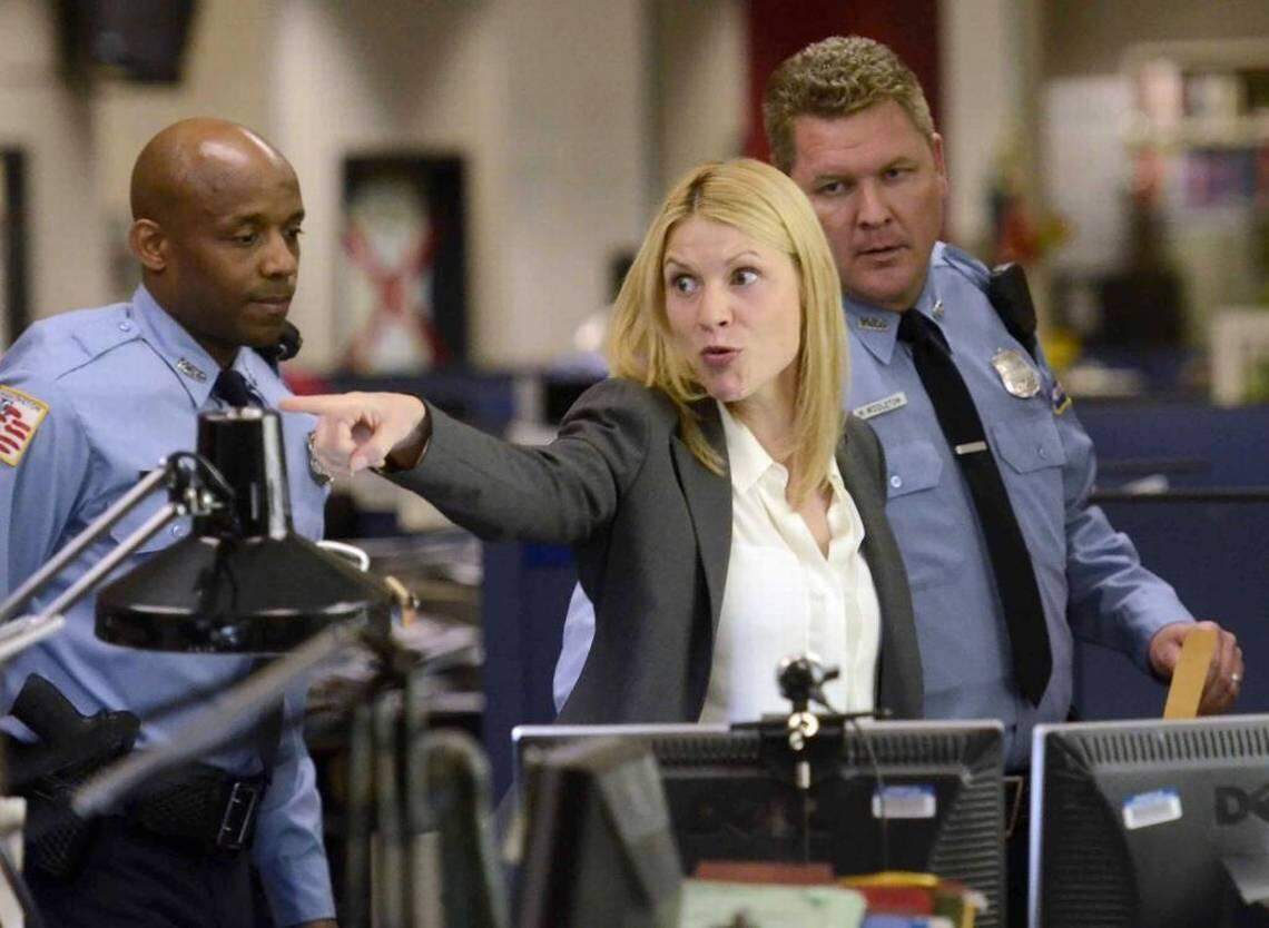 “Homeland” — and star Claire Danes — filmed a scene of the Showtime series in the old Charlotte Observer newsroom in 2013.