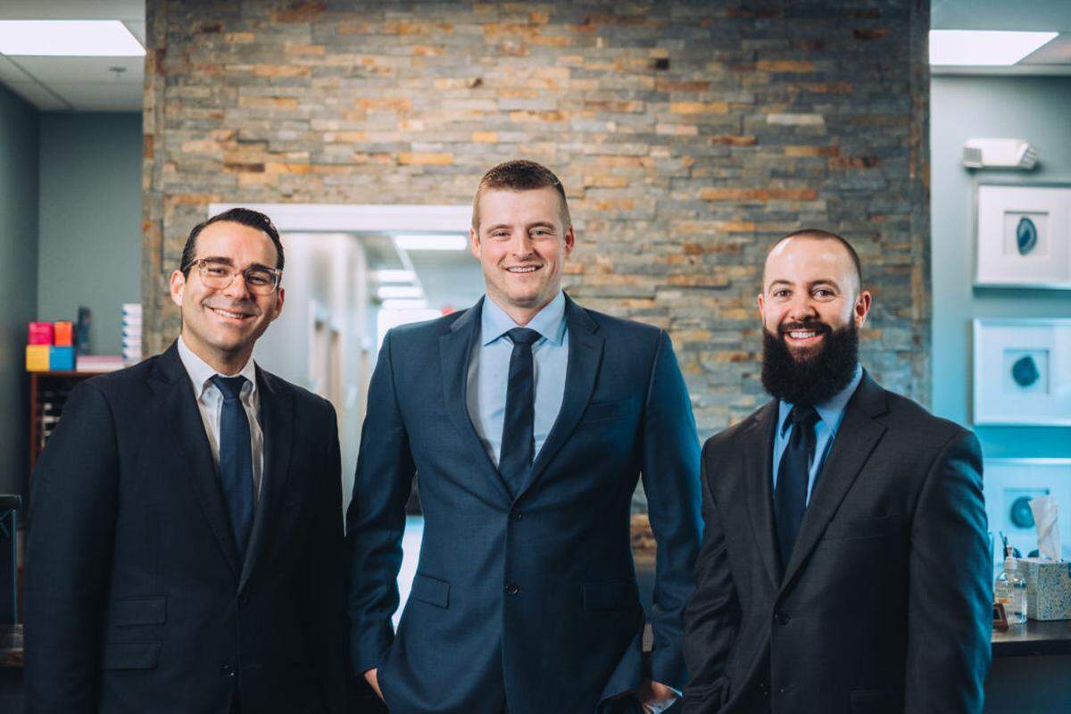 Photo courtesy of Alayna Waggoner<br>Dr. Ruben Valdes (from left), Dr. Ryan Valencic and Dr. Logan Evans