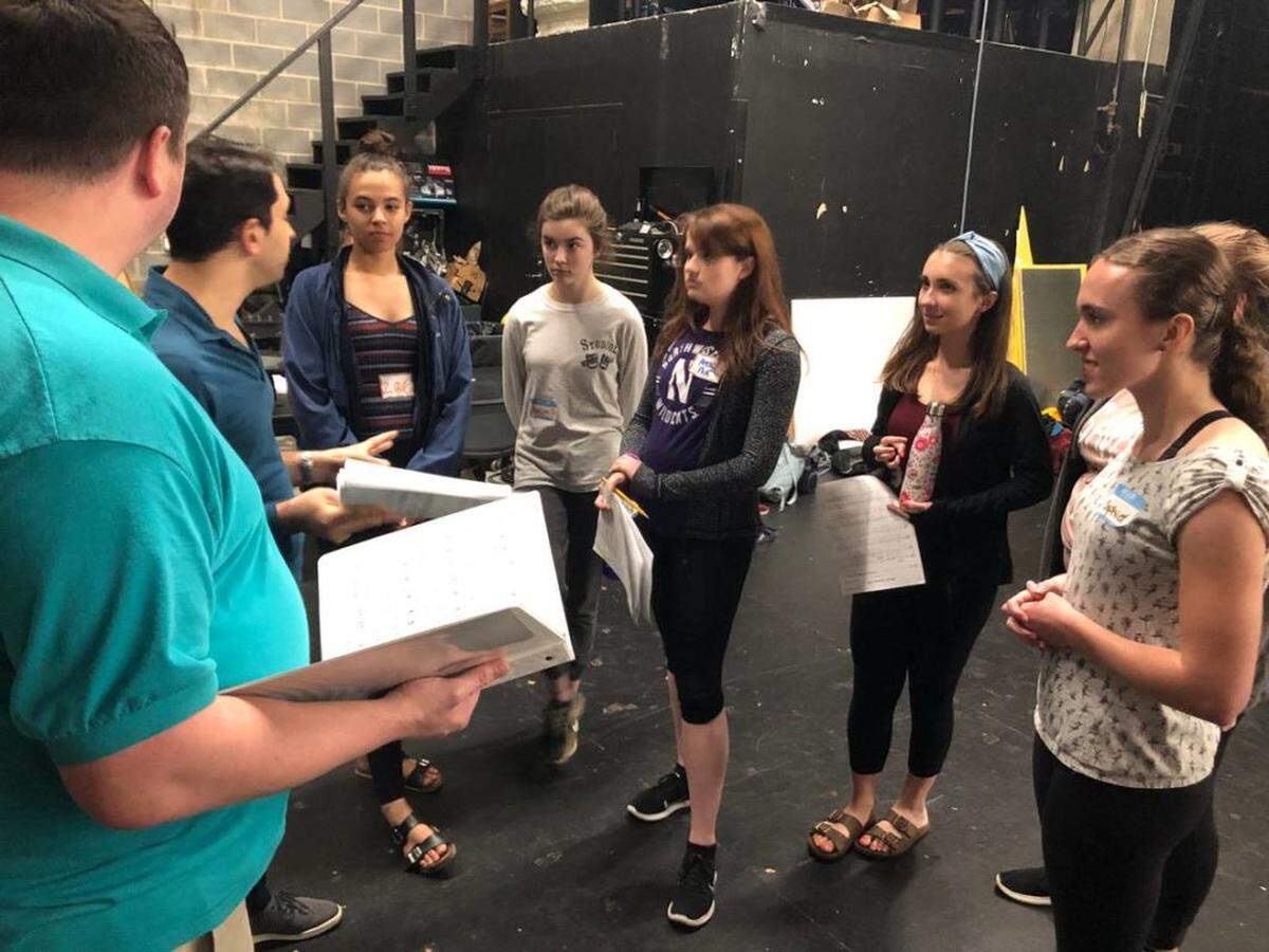 Courtesy of Blumenthal Performing Arts<br/>Best actress nominees at a rehearsal for their medley at The Blumey Awards.
