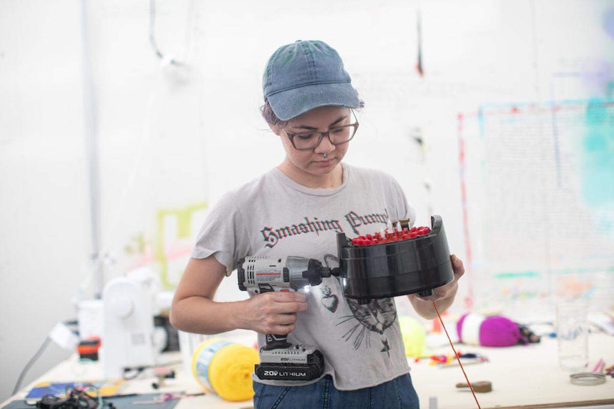 Photo by Logan Cyrus<br>Kat Sanchez Standfield is among the artists in residence at Goodyear Arts.