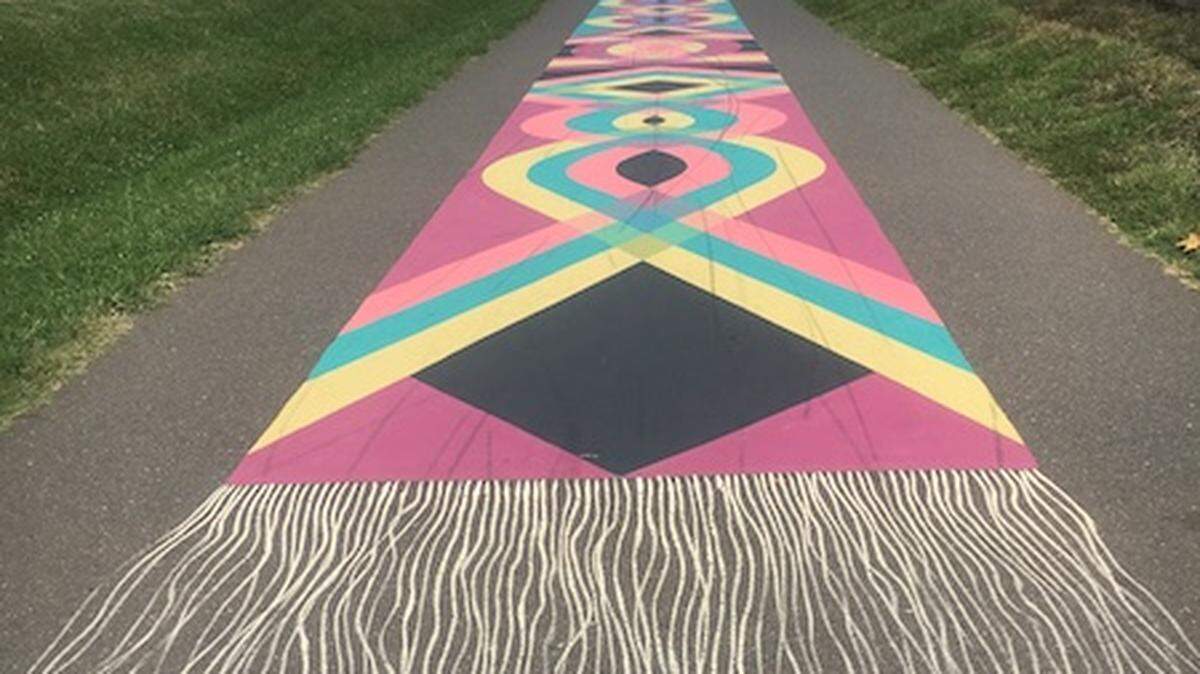 Magic Carpet Murals on the Charlotte Rail Trail. Photo by Jillian Mueller
