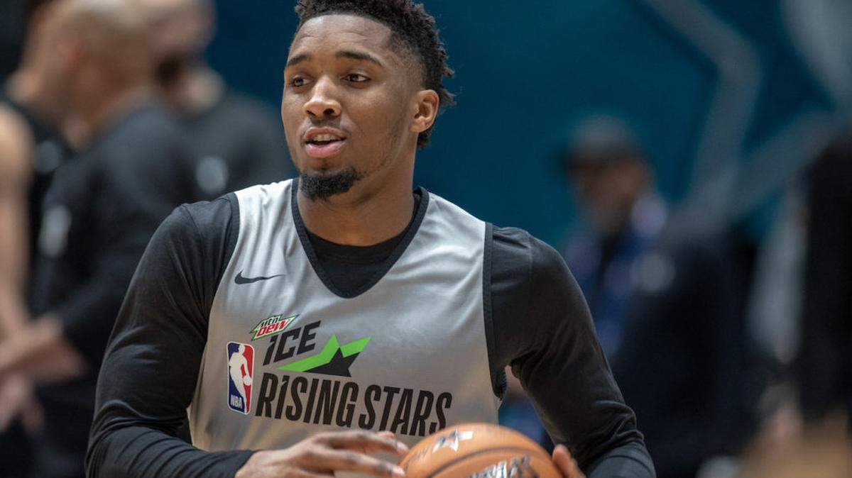 Photo by Alex Cason Photography<br/>Donovan Mitchell at the MTN DEW ICE Rising Stars