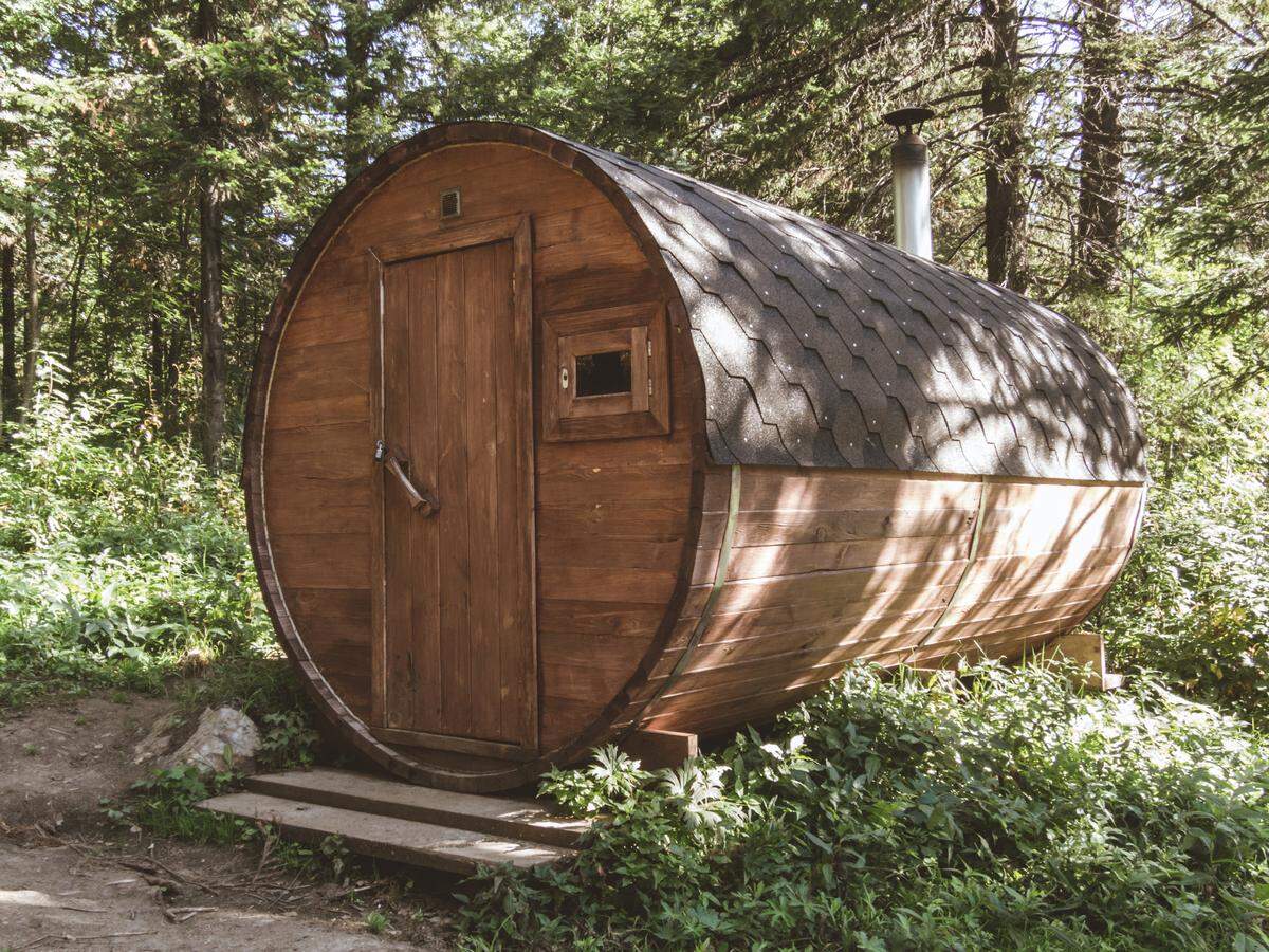 A personal sauna in the woods.