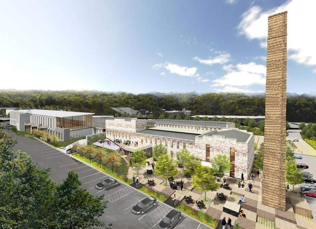 A rendering of the planned Tompkins Hall development.