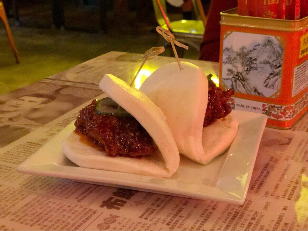 Photo by Jessica Swannie<br/>Seoul Hot Chicken Steamed Baos ($7.50)