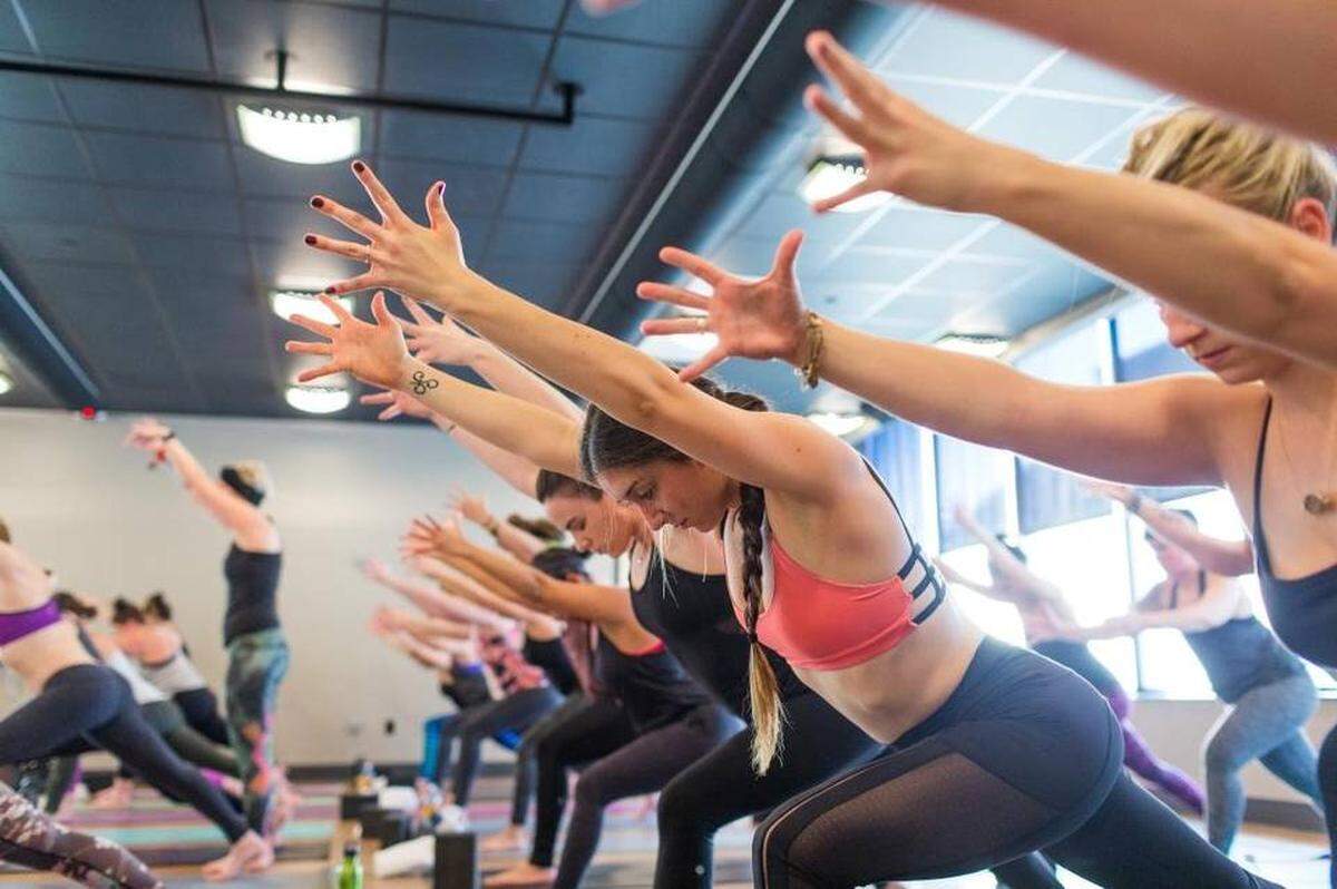 A CorePower Yoga class