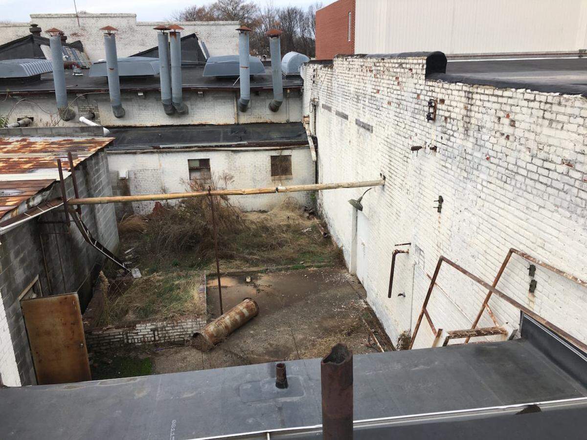 Part of what would become the courtyard.