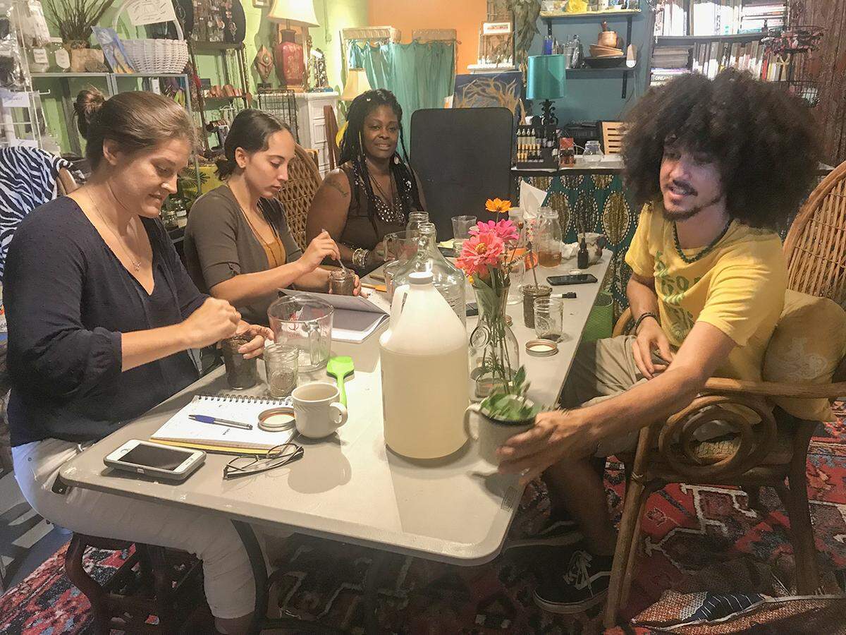 Herbalist Brandon Ruiz teaches an “herbs for resilience” class series at Sweetwater Botanica and Apothecary.