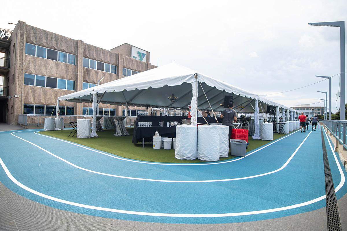 The rooftop track at the Dowd YMCA.