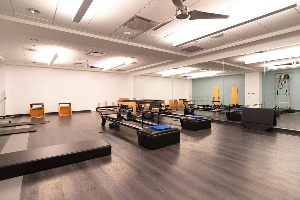 The reformer studio at the Dowd YMCA.