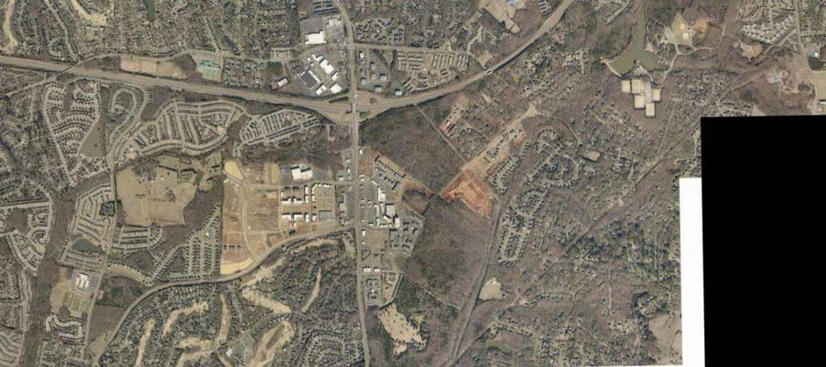 Providence Road near Interstate 485 in 2018