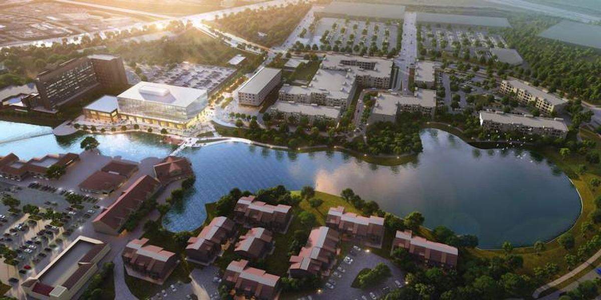 Courtesy of EB Arrow<br/>The Waters Edge community will include multifamily homes with 308 units.