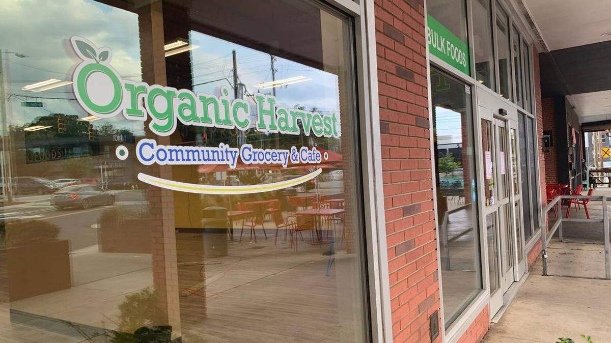 Photo by Melissa Oyler<br/>Organic Harvest, which opened last year at 1330 Central Ave. in Plaza Midwood, has closed its doors.